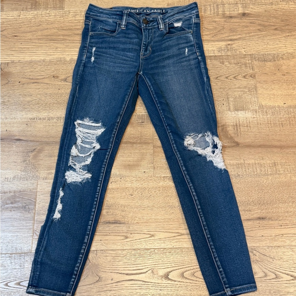 American Eagle Jeggings Distressed Jeans